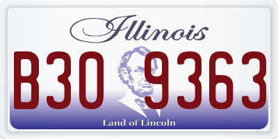 IL license plate B309363
