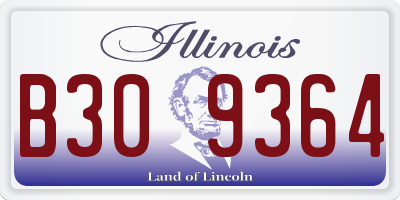 IL license plate B309364