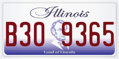 IL license plate B309365