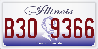 IL license plate B309366