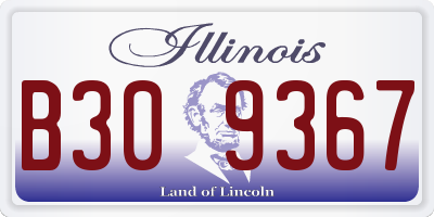 IL license plate B309367