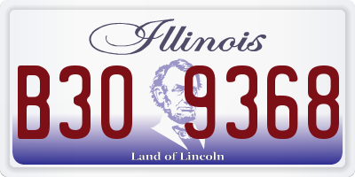 IL license plate B309368