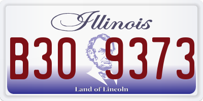 IL license plate B309373