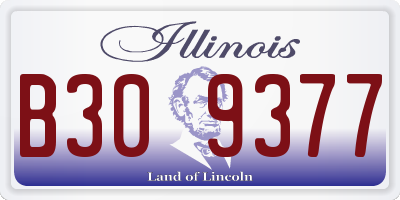 IL license plate B309377
