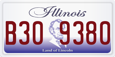 IL license plate B309380