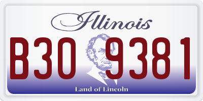 IL license plate B309381
