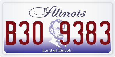 IL license plate B309383