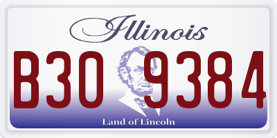 IL license plate B309384