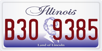 IL license plate B309385