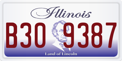 IL license plate B309387