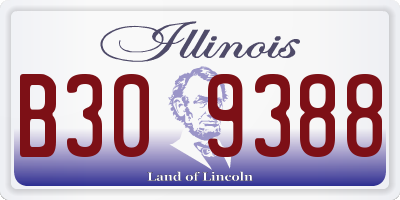 IL license plate B309388