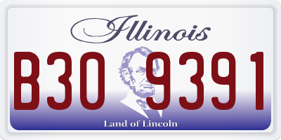 IL license plate B309391