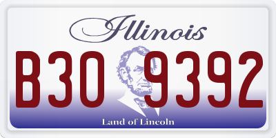 IL license plate B309392