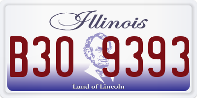 IL license plate B309393