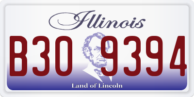 IL license plate B309394