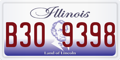 IL license plate B309398