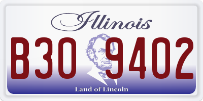 IL license plate B309402