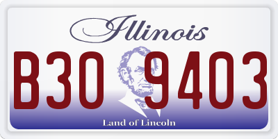 IL license plate B309403