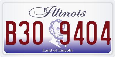 IL license plate B309404