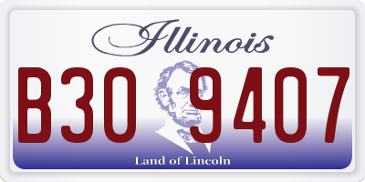 IL license plate B309407
