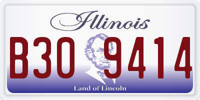IL license plate B309414