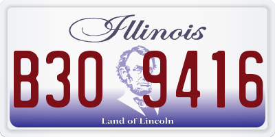 IL license plate B309416