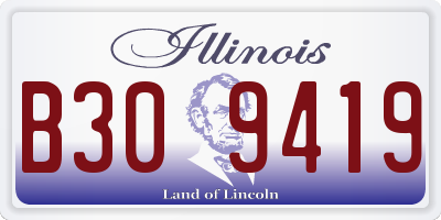 IL license plate B309419