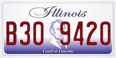 IL license plate B309420
