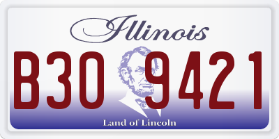 IL license plate B309421