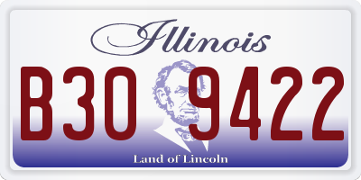 IL license plate B309422