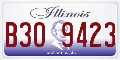 IL license plate B309423