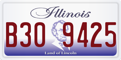 IL license plate B309425
