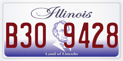 IL license plate B309428