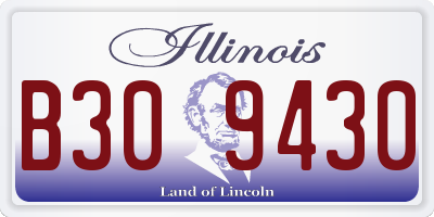 IL license plate B309430