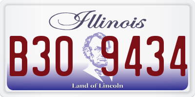 IL license plate B309434