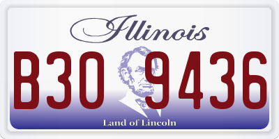 IL license plate B309436