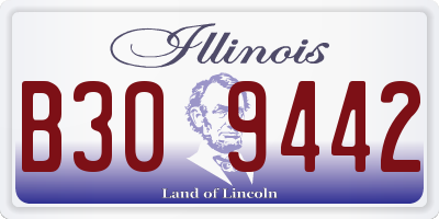 IL license plate B309442