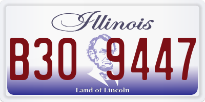 IL license plate B309447