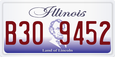 IL license plate B309452