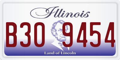 IL license plate B309454