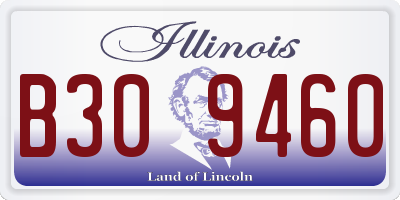IL license plate B309460