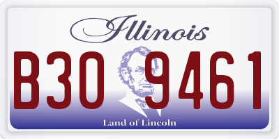 IL license plate B309461