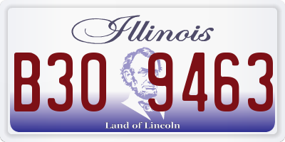 IL license plate B309463