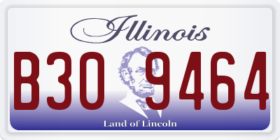IL license plate B309464