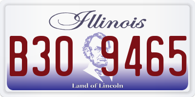IL license plate B309465