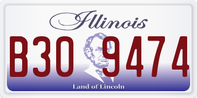 IL license plate B309474
