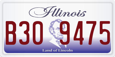 IL license plate B309475