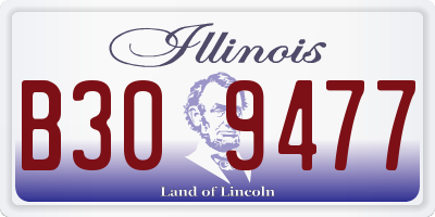 IL license plate B309477