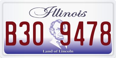 IL license plate B309478