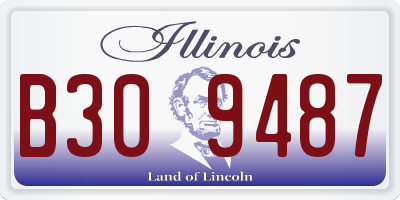 IL license plate B309487